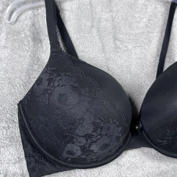 Victoria's Secret Bra Womens 38DD Black Lined Perfect Coverage Body by Victoria - Picture 6 of 9